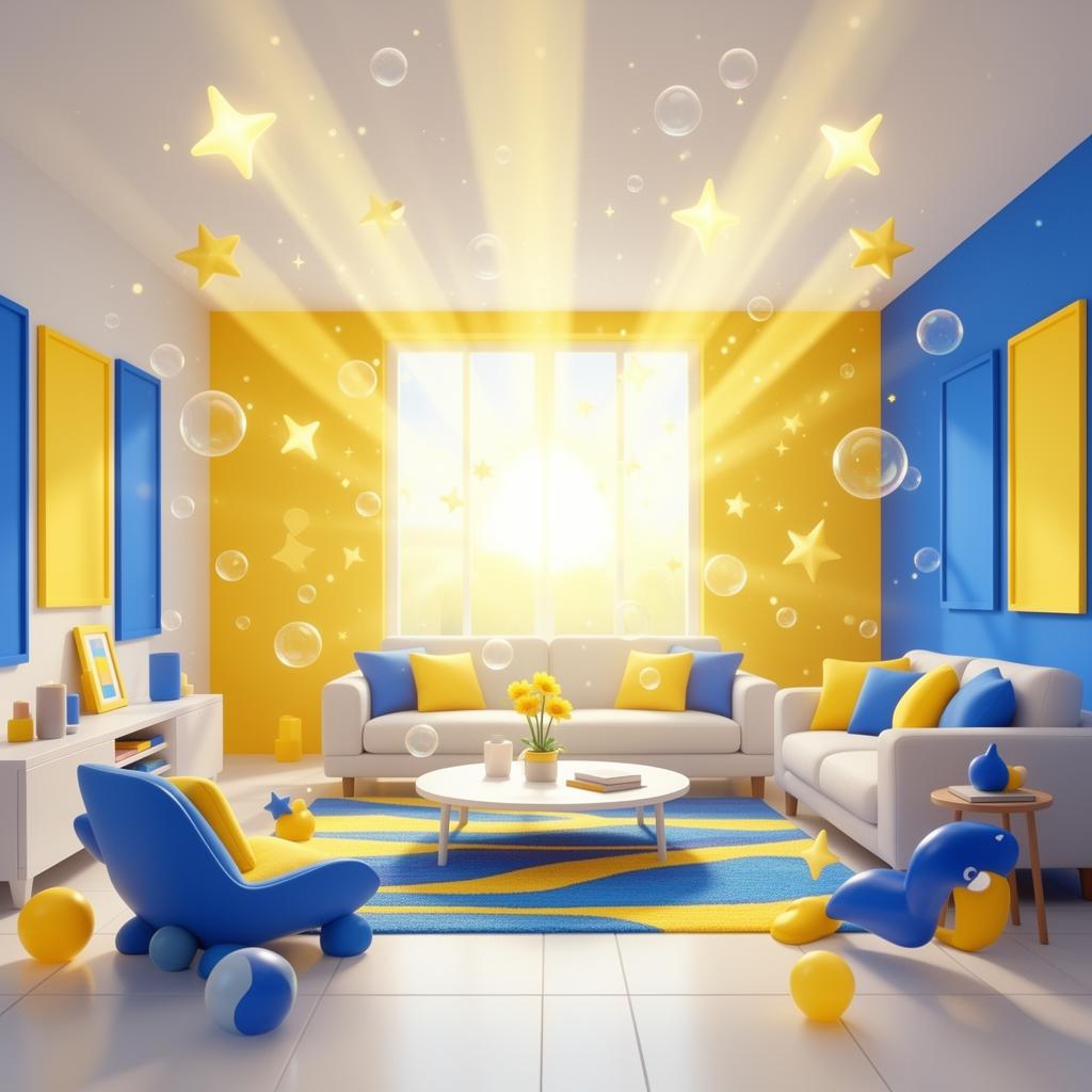 A bright, sparkling living room cleaned by Spotless
